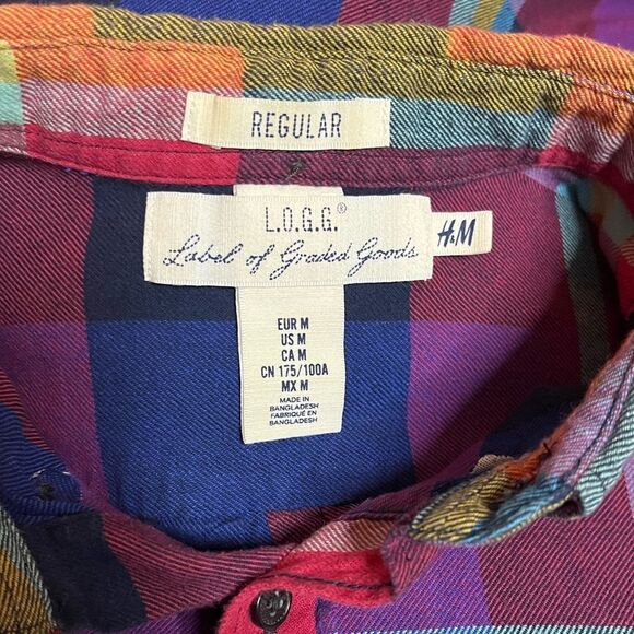 LOGG Multicolor Flannel Buttondown M - Picture 6 of 11